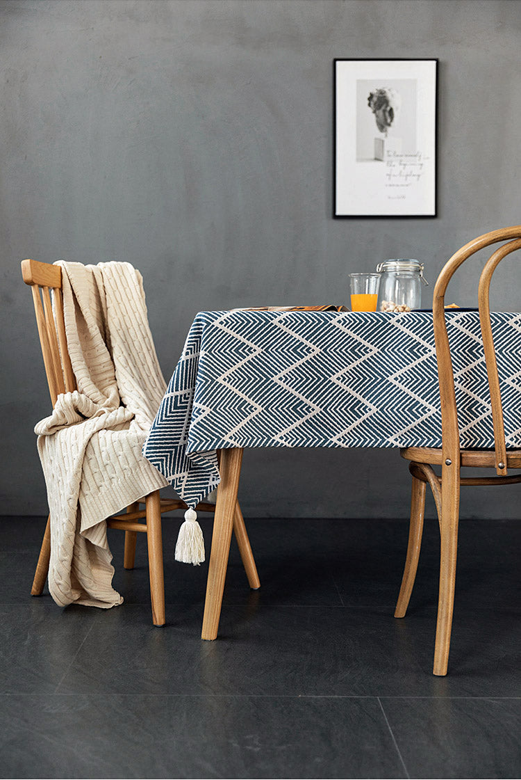 Modern stylish table cloth cotton & linen TC-0002