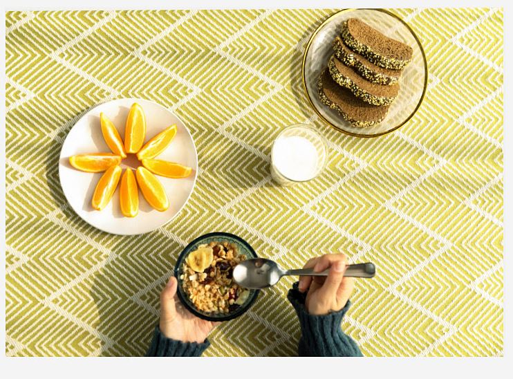 Modern stylish table cloth cotton & linen TC-0002
