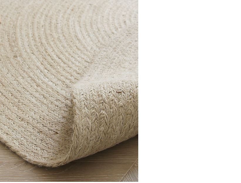 Modern handwoven natural jute round floor rugs - RMFR-0005