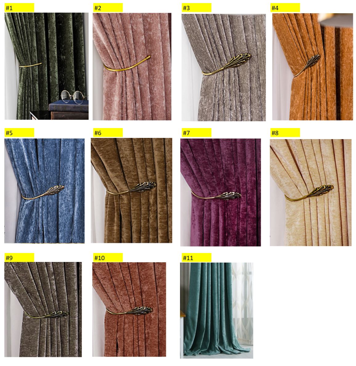 Double sided cashmere velvet blockout curtains - Custom made - CM-0024