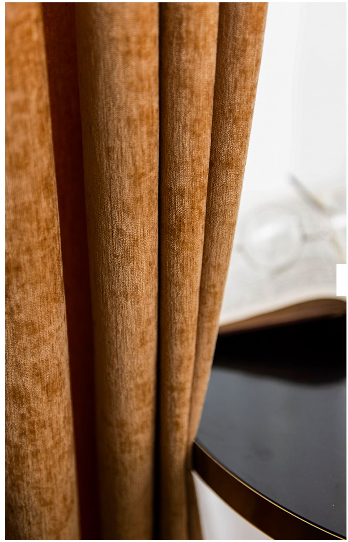 Double sided cashmere velvet blockout curtains - Custom made - CM-0024