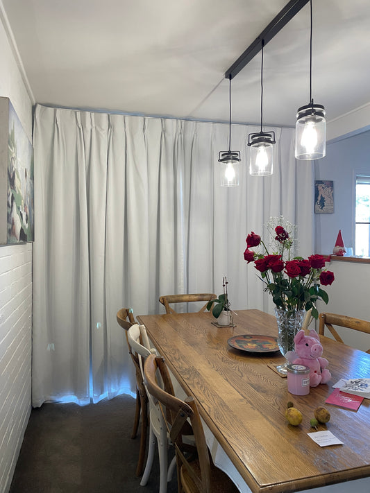 Sheer Curtain with thermal lining blockout curtains - Custom made CM-0025