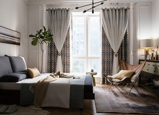 New Ready Made curtains - RM-0003-Geometry pattern