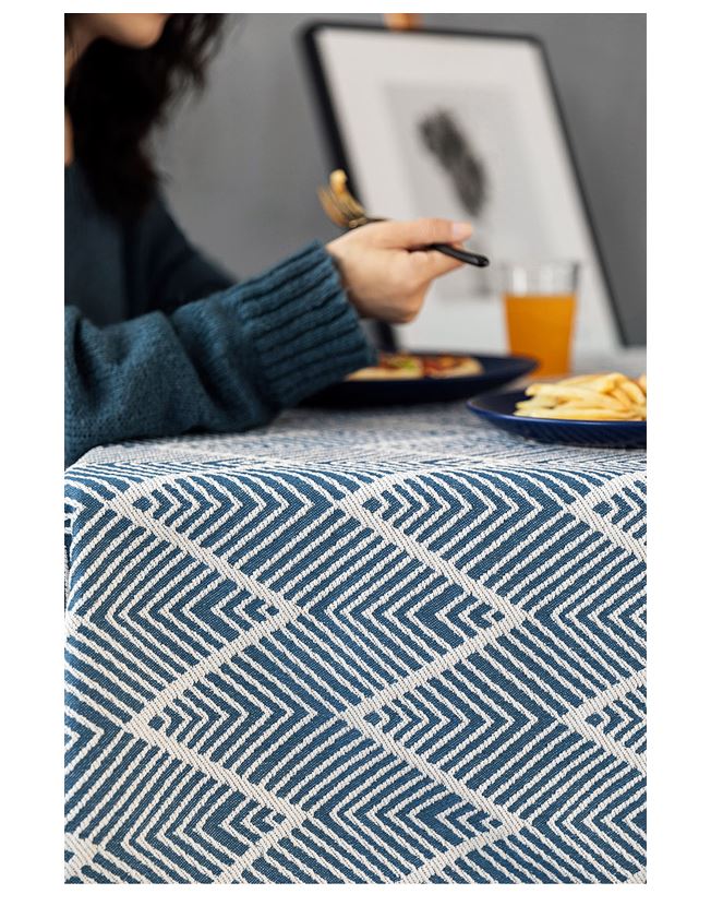 Modern stylish table cloth cotton & linen TC-0002