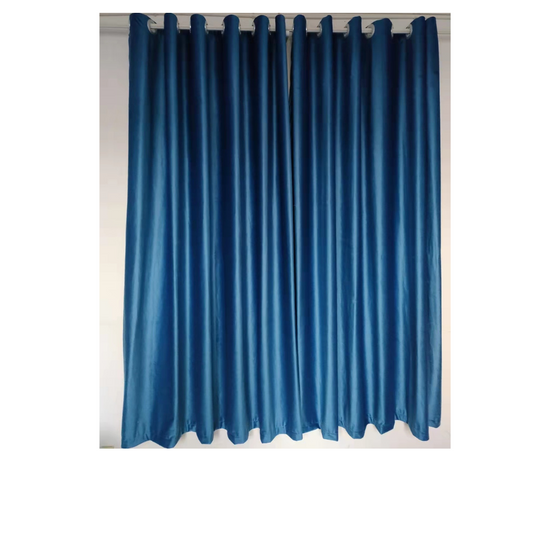 Light Blue, Dark Blue Velvet blockout curtains - Custom made - CM-0019