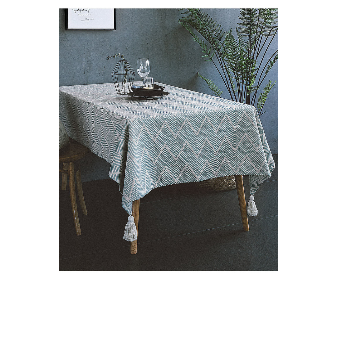 Modern stylish table cloth cotton & linen TC-0002